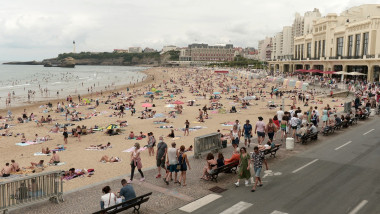 Plajă din localitatea franceză Biarritz.