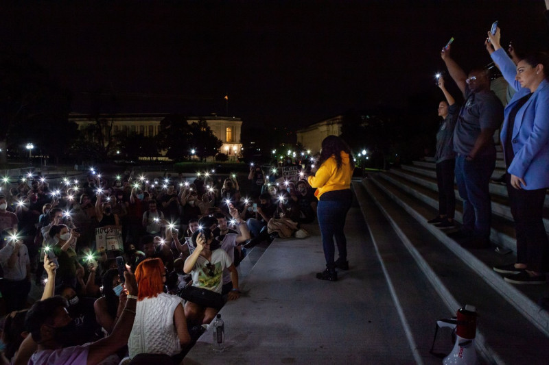 Midnight rally at the Capitol to extend eviction moratorium, United States Capitol, Washington, USA - 01 Aug 2021