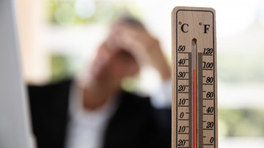 Businessman Working During Hot Weather