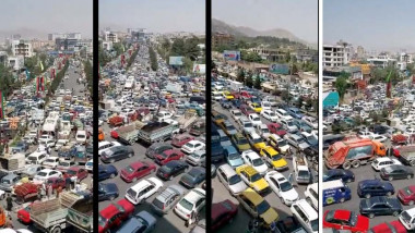 mii de masini blocate pe strazile din kabul