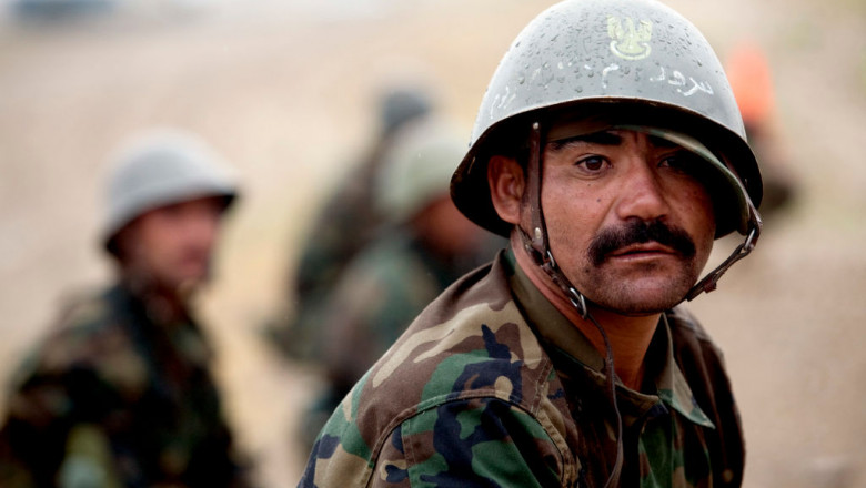 Afghan National Army Recruits Training Exercise