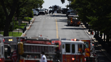 politie si pompieri dupa o Amenințare cu bombă lângă Capitoliul din Washington