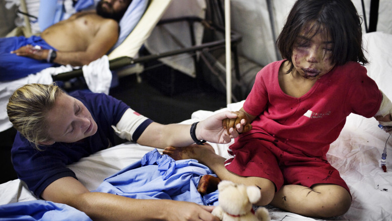 copil ranit in afganistan la spital