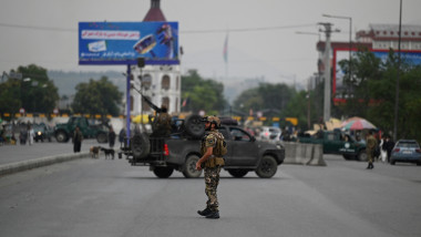 Trupe de securitate afgane, în capitala Kabul.