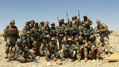 Imagine cu un câțiva mercenari din grupul Wagner care participă la operațiuni secrete în Siria.