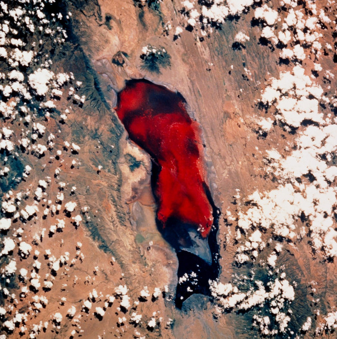 Lake Natron seen from space, STS-55