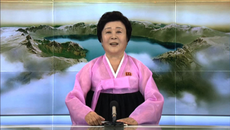 imagine de la televiziunea nord coreana