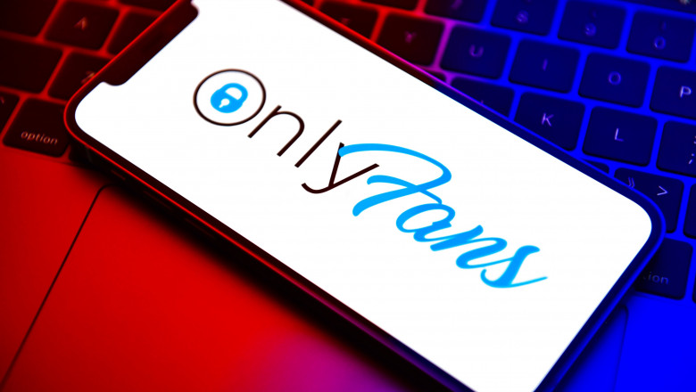 OnlyFans logo displayed on a smartphones in China - 22 Aug 2021