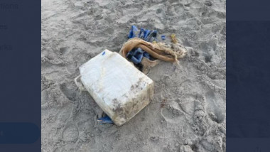 pachet cu cocaină în valoare de un milion de dolari pe o plajă din Florida