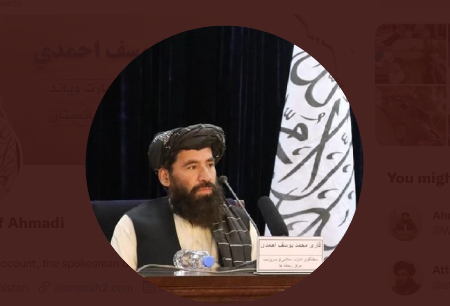 qari yousaf ahmadi purtator de cuvant talibani - poza profil twitter