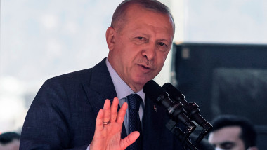 Recep Erdogan la o conferință de presă în Ciprul de Nord
