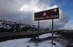 Sign for Mahlasela ski slope in Lesotho