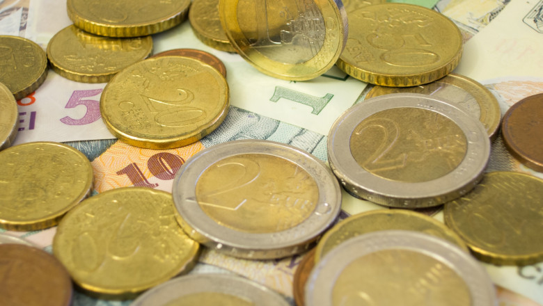 monede euro si bancnote lei