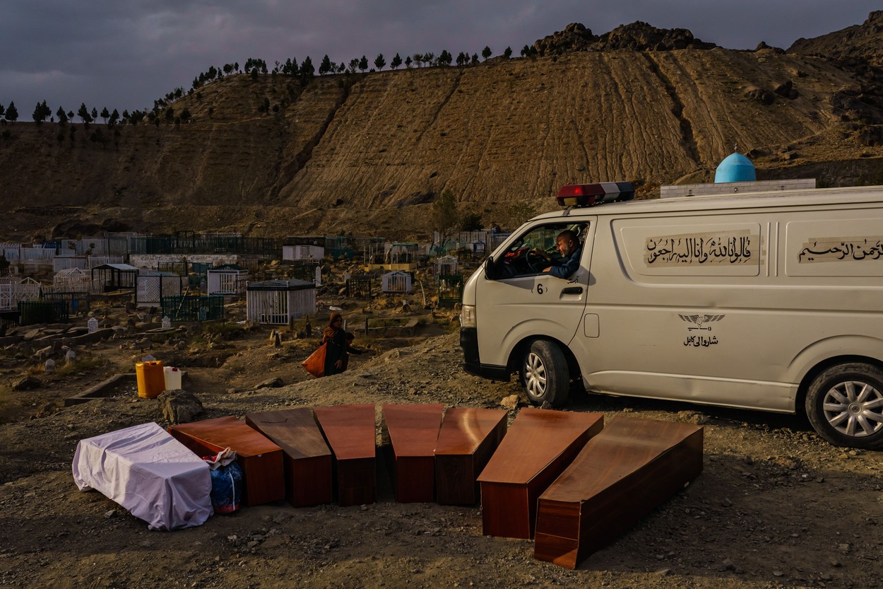 FUNERAL FOR VICTIMS OF US AIRSTRIKE, Kabul, Kabul Province, Afghanistan - 30 Aug 2021