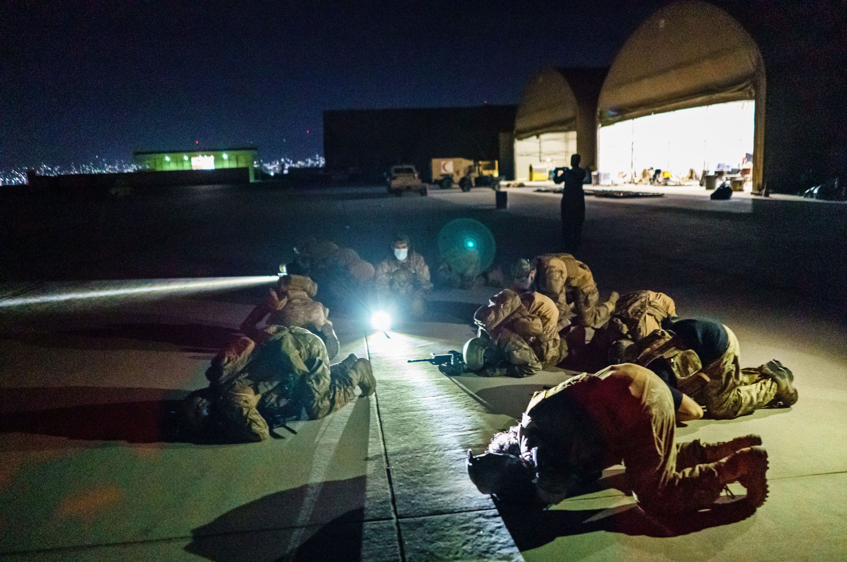 TALIBAN TAKING OVER AIRPORT FROM AMERICANS, Kabul, Kabul Province, Afghanistan - 31 Aug 2021