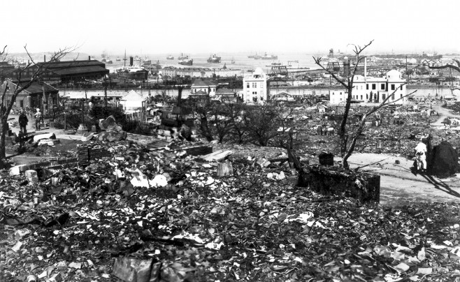 Japan: Scene of destruction in Tokyo after the Great Kanto Earthquake of 1923
