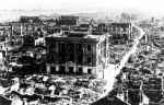 Japan: Scene of destruction in Tokyo after the Great Kanto Earthquake of 1923. Central Tokyo viewed from the roof of the Imperial Hotel