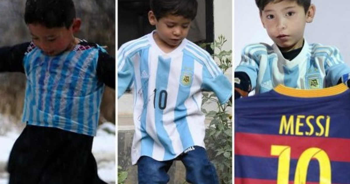Copilul afgan care a primit un tricou de la Messi îi cere acestuia ajutor pentru a scăpa de talibani: Vă să mă | Digi24