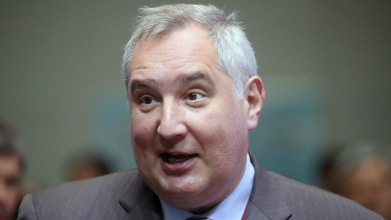 Dmitry Rogozin, general director of the Roscosmos State Corporation for Space Activities, smiling