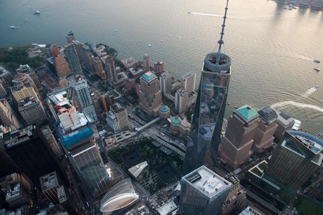 One World Trade Center, văzut din aer