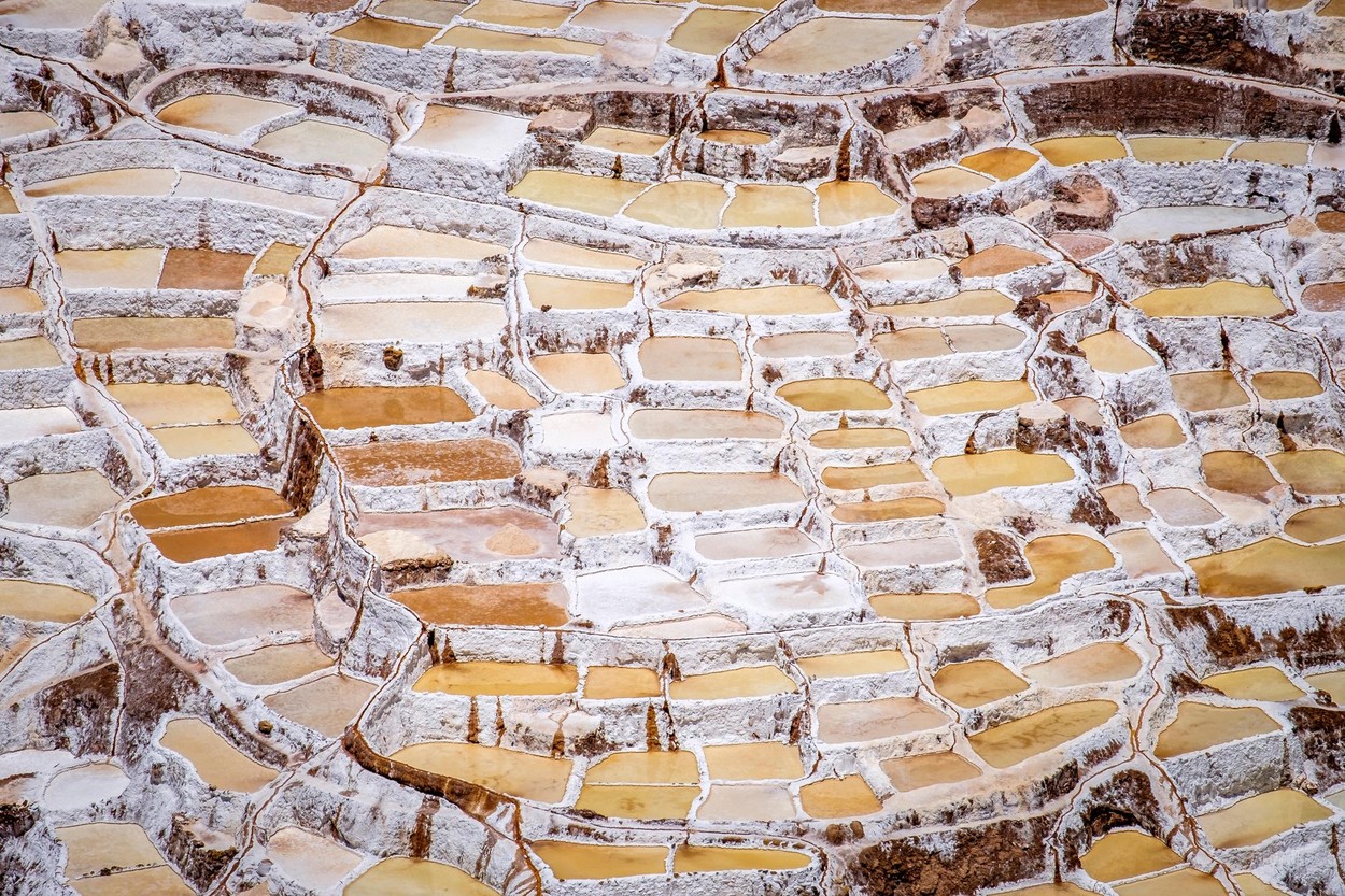 MARAS, PERU - CIRCA OCTOBER 2015: Marasal salt plains near the village of Maras in the Cusco region known as Sacred Valley
