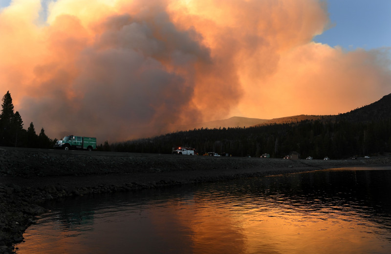 Calfor Fire, Lake Tahoe, Lake Tahoe, California, Usa - 01 Sep 2021