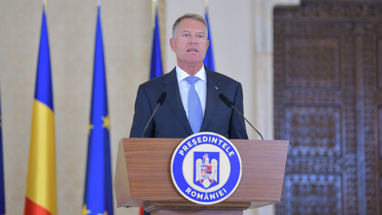 Klaus Iohannis, președintele Românieiface declaratii de presa