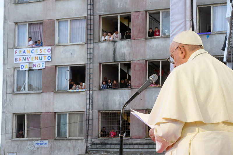 Pope Francis Visits The Roma Community - Slovakia