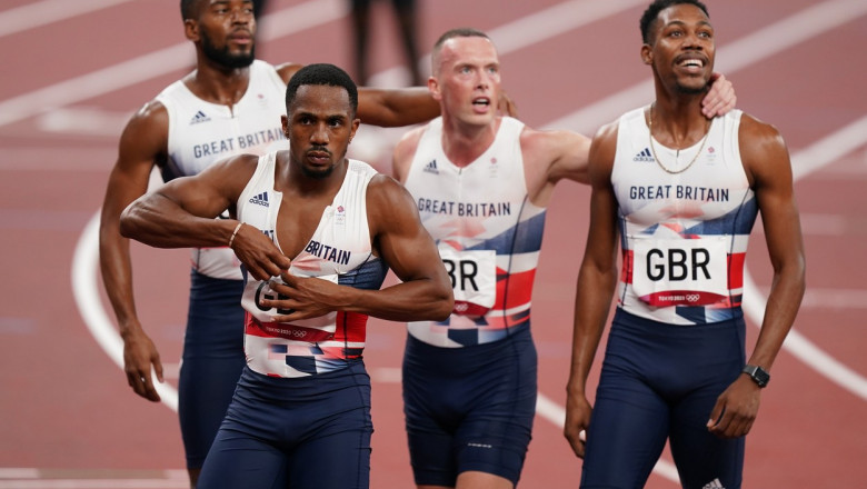 Echipa masculină britanică de 4x100 m la JO 2020