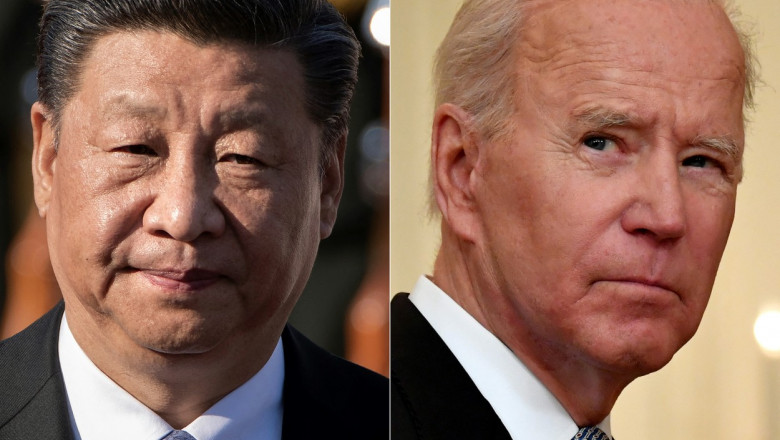 Colaj imagini joe Biden și Xi Jinping