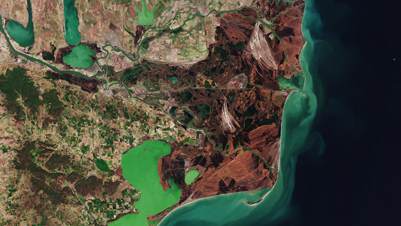Delta Dunării, văzută din spațiu