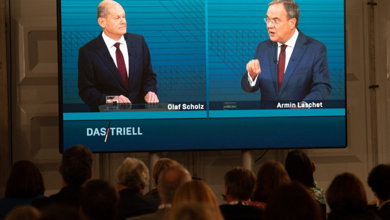 dezbatere electorala germania olaf scholz armin laschet