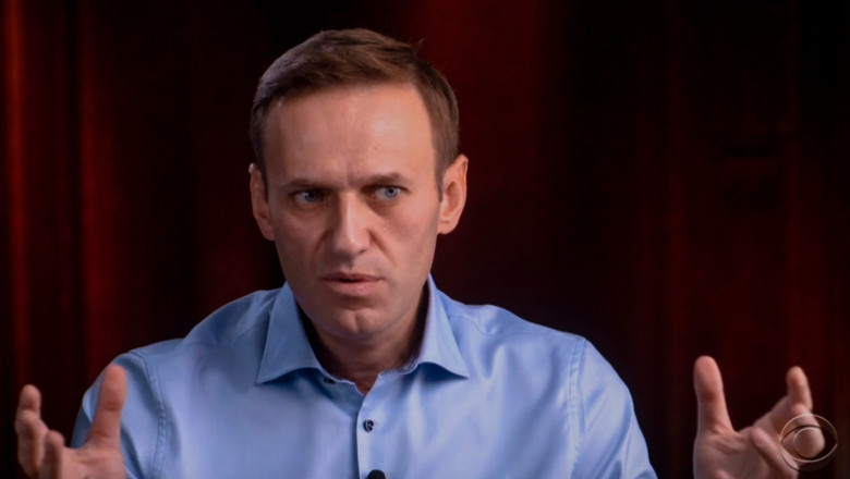 Disidentul Alexei Navalnîi, în timpul unui interviu, pe vremea când era în afara Rusiei.