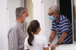 The King and Queen visit the area affected by the volcano eruption in La Palma