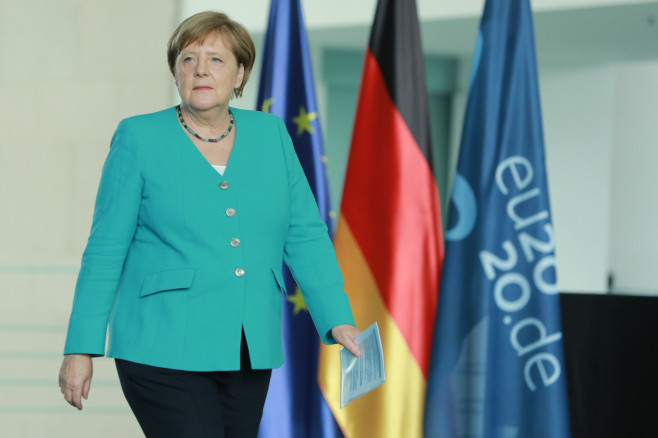 Takeover of the German EU Council Presidency news conference, Berlin, Germany - 02 Jul 2020