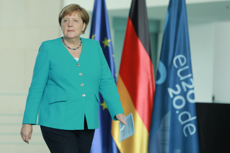 Takeover of the German EU Council Presidency news conference, Berlin, Germany - 02 Jul 2020