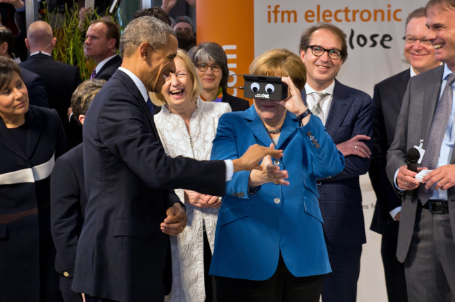 U.S President Barack Obama Attend Hannover Trade Fair