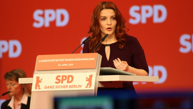 Ana Maria Trăsnea la o conferință SPD