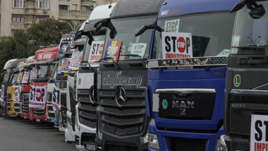 protest al transportatorilor in bucuresti