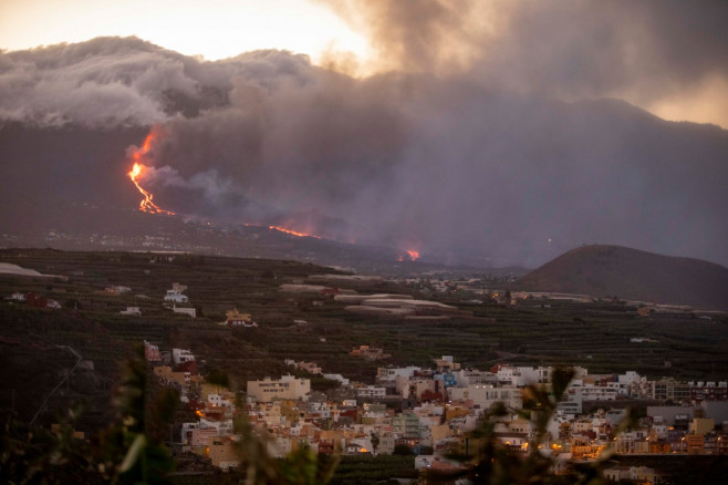 La Palma volcano begins to form a lava delta after reaching the sea