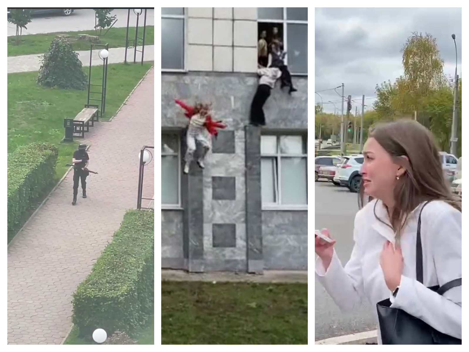 Imagini din timpul atacului din Rusia soldat cu morți și răniți. Atacatorul ar fi tras 30 de focuri cu o armă de vănătoare