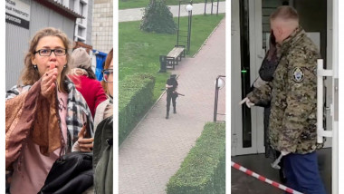 Noi imagini cutremurătoare cu atacul armat de la Universitatea din Perm