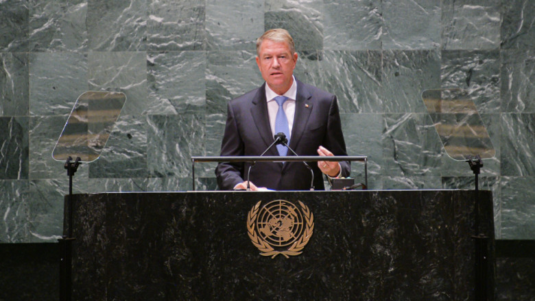 Klaus Iohannis, la Adunarea Generală a ONU: România se implică și ia măsuri. Împreună putem opri schimbările climatice