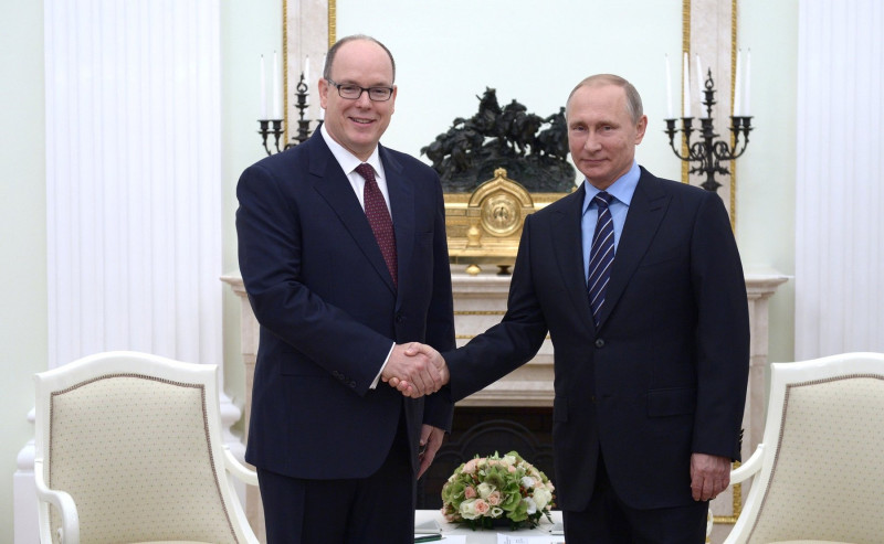 Russian President Putin with Prince Albert