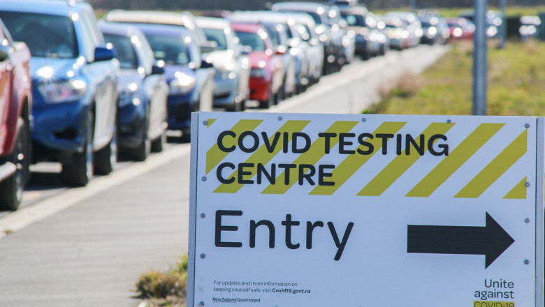 Centru de testare COVID-19 în Noua Zeelandă.