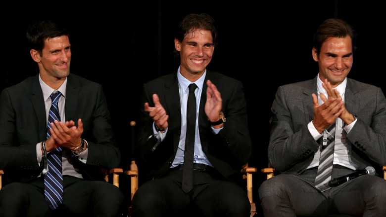 Djokovic, Nadal și Federer aplaudă.
