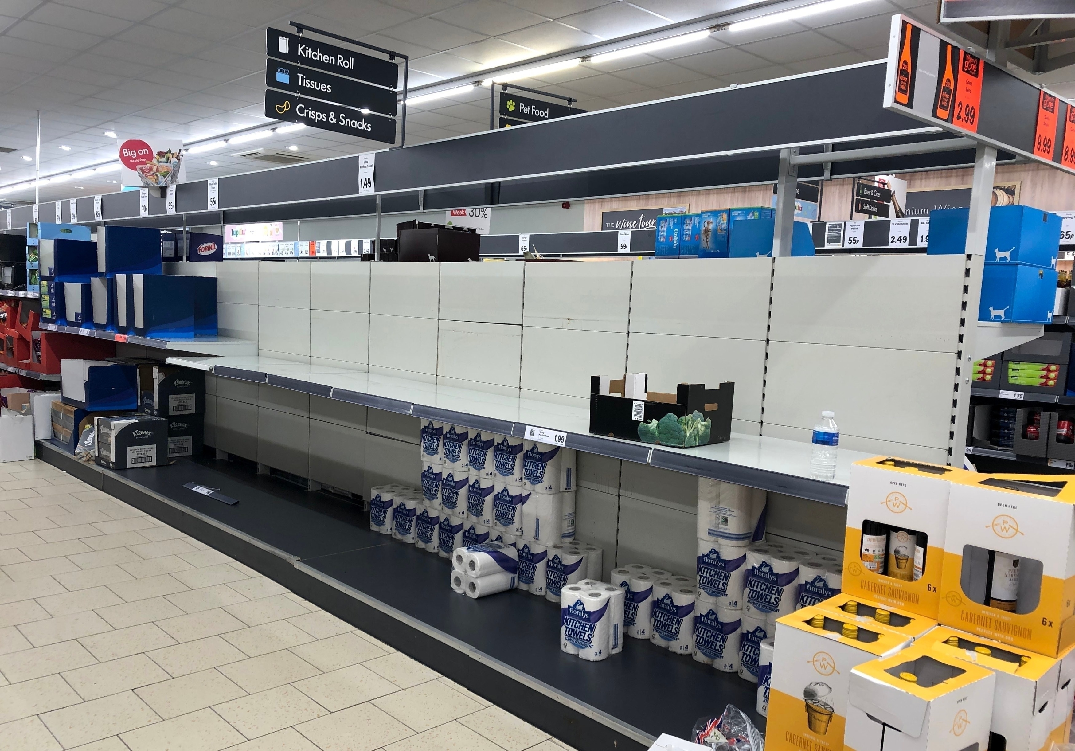Shortage of food and cleaning products at Lidl in South London