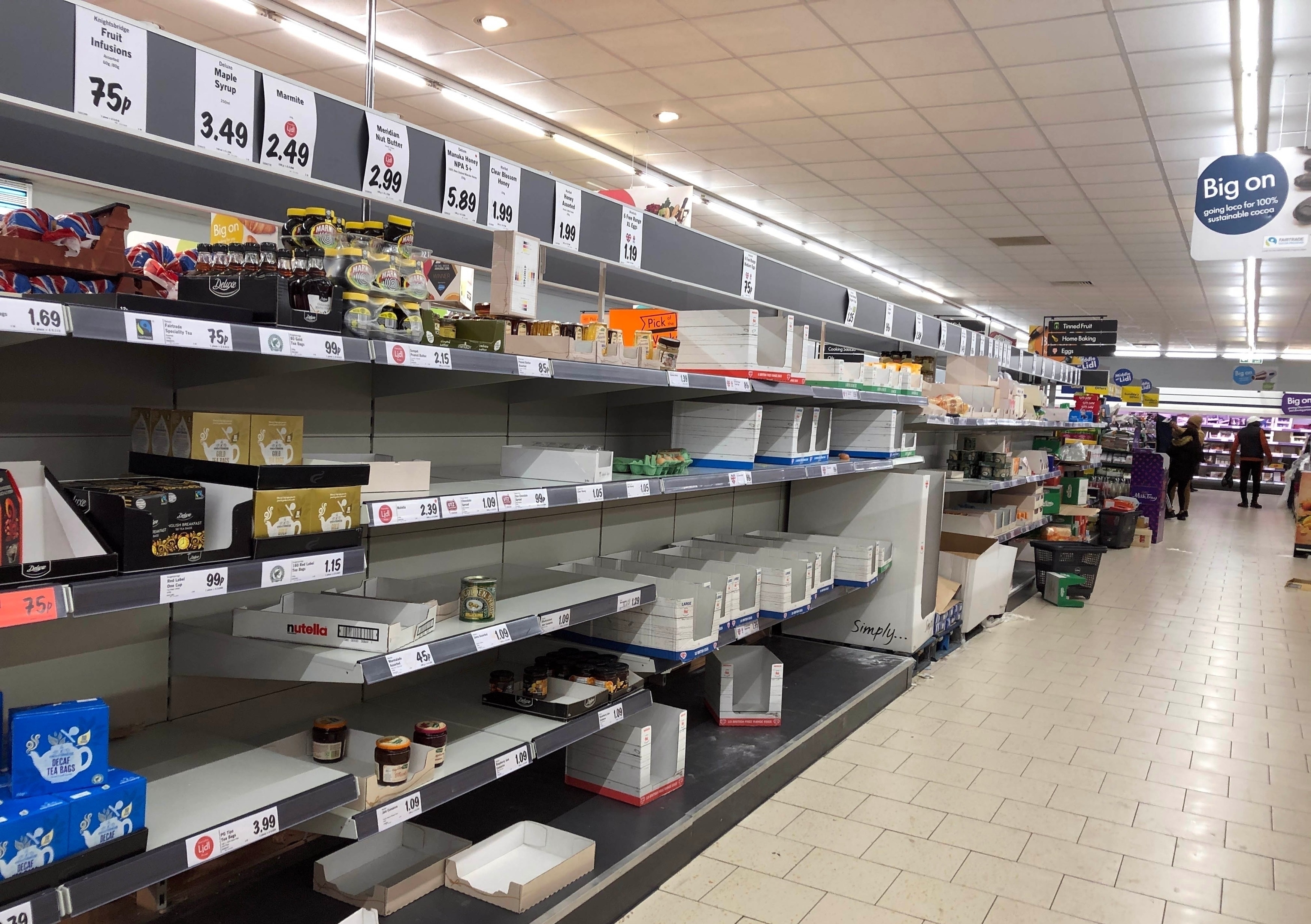 Shortage of food and cleaning products at Lidl in South London