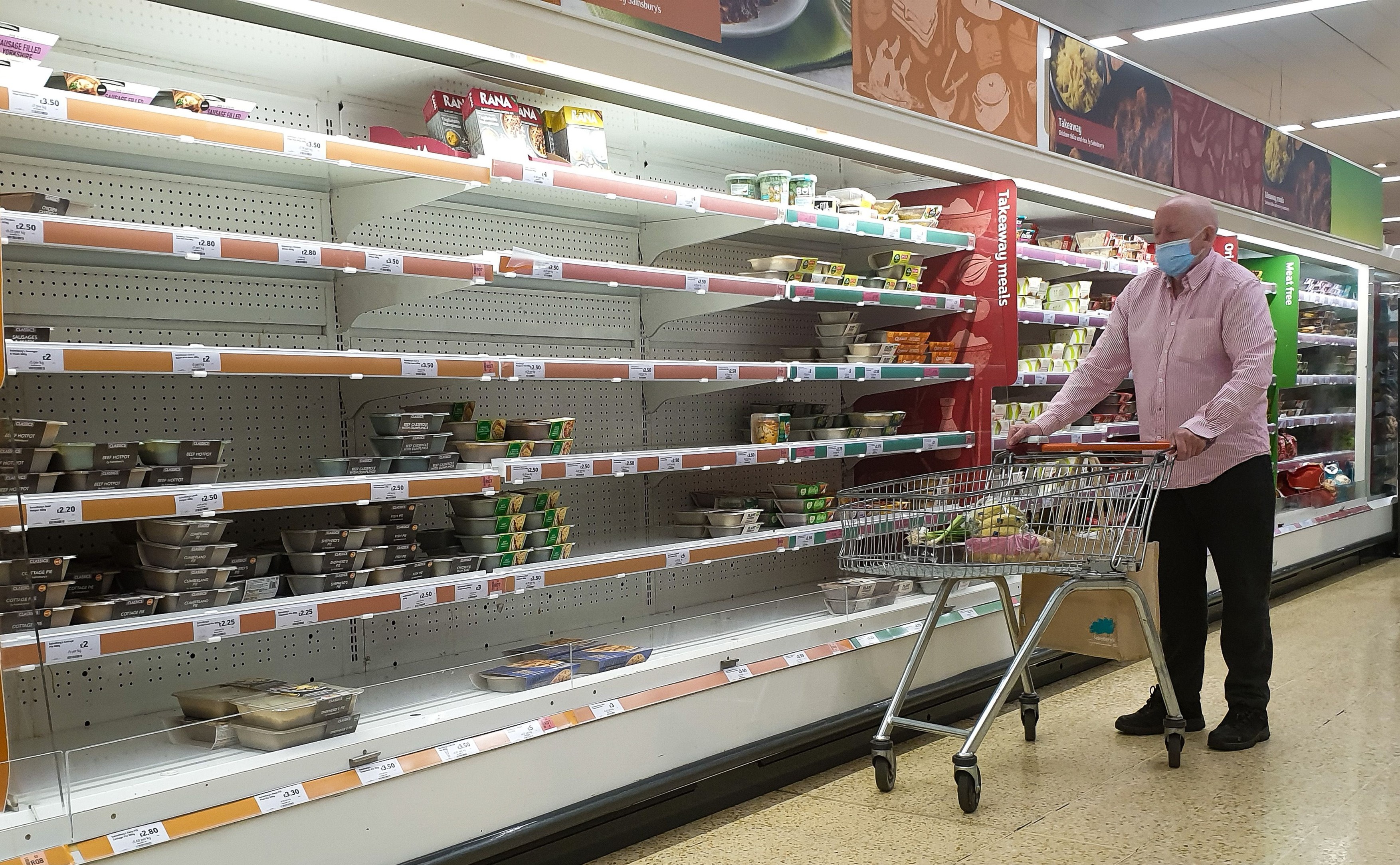 Shortage of pre-cooked meat products, London, UK - 07 Oct 2021