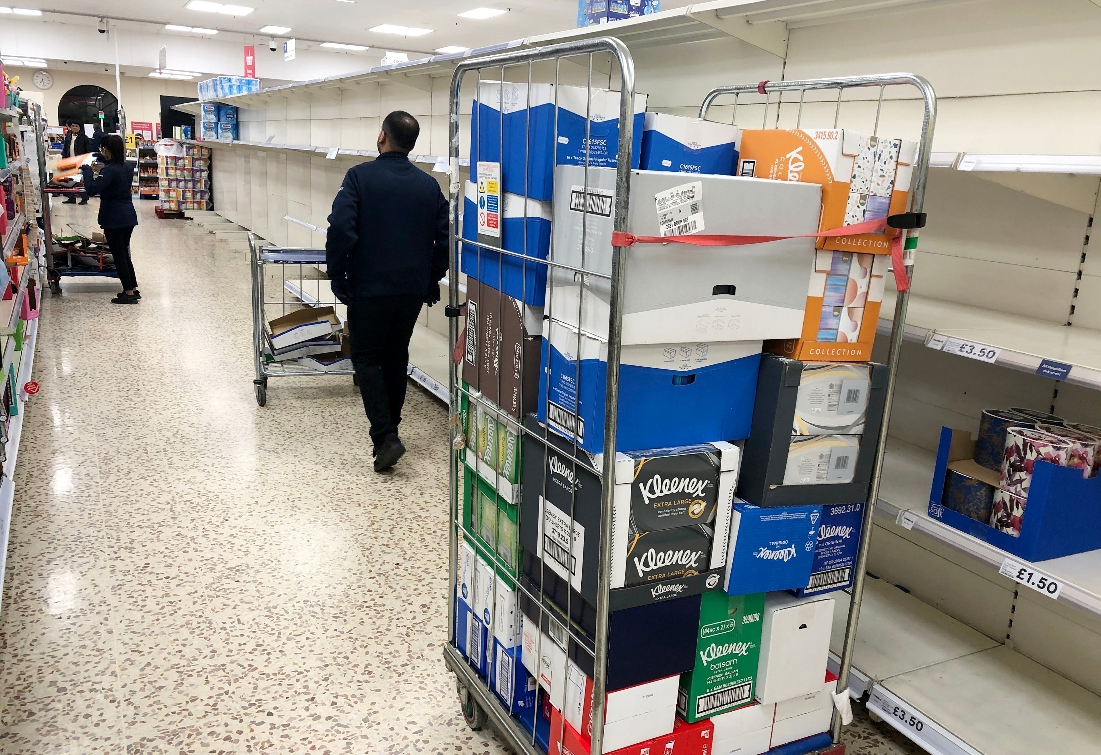 Shortage of stock in supermarkets in London